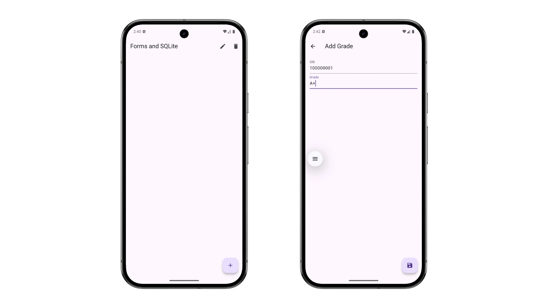 Grade Entry Flutter App